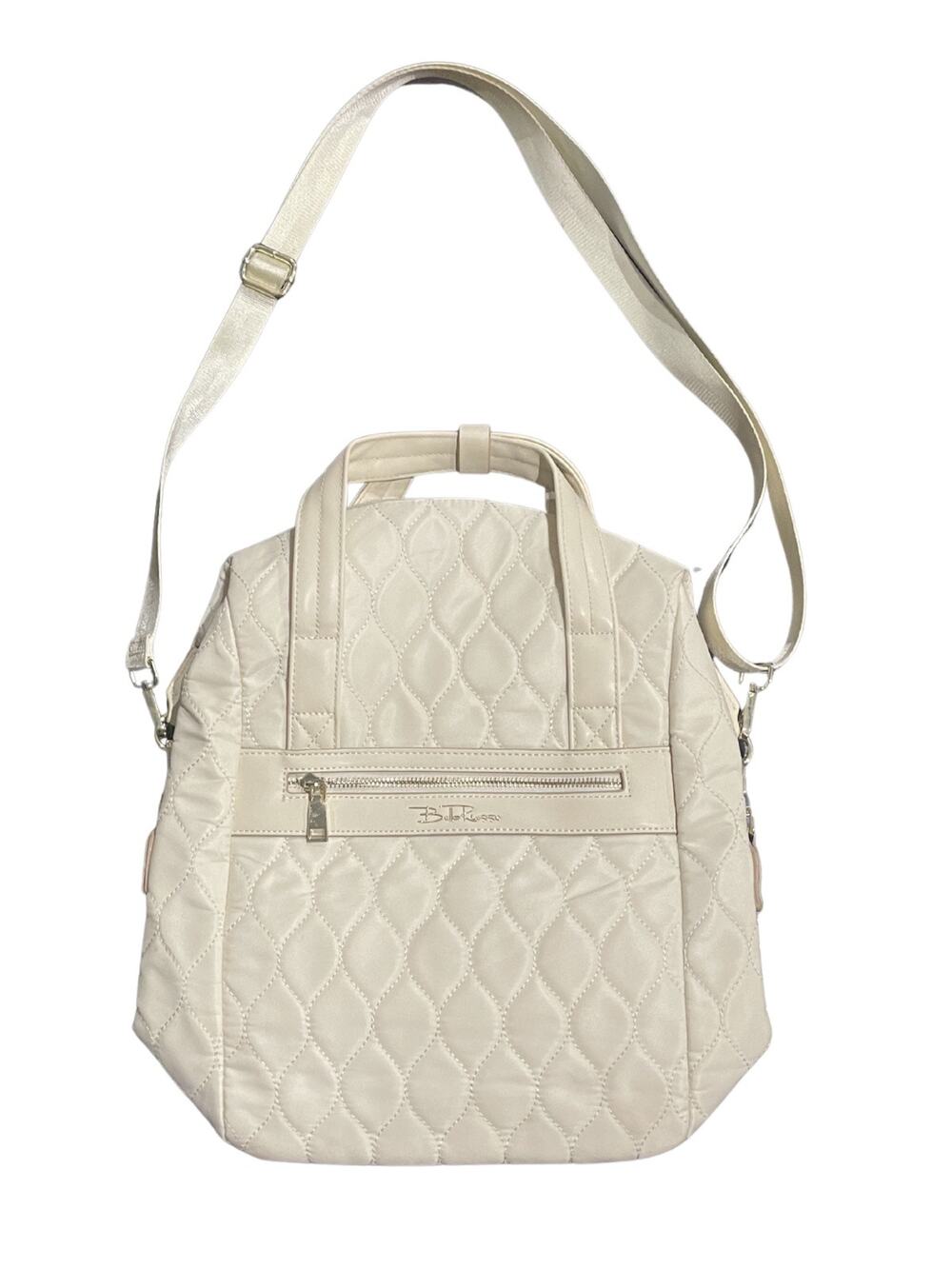 Bella Russo Quilted Tote Backpack Convertible Shoulder Bag Travel Weekender